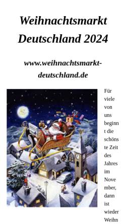 Vorschau der mobilen Webseite www.weihnachtsmarkt-deutschland.de, Weihnachtsmarkt Deutschland by IDL Software Publikations- und Verlagsgesellschaft mbH