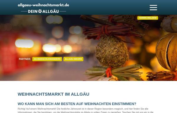 Vorschau von www.allgaeu-weihnachtsmarkt.de, Allgäuer Weihnachtsmärkte - Schimpel Tourismus & Online Marketing