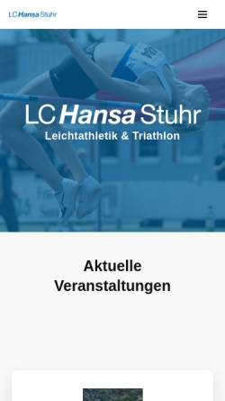 Vorschau der mobilen Webseite www.lc-hansa-stuhr.de, LC Hansa Stuhr