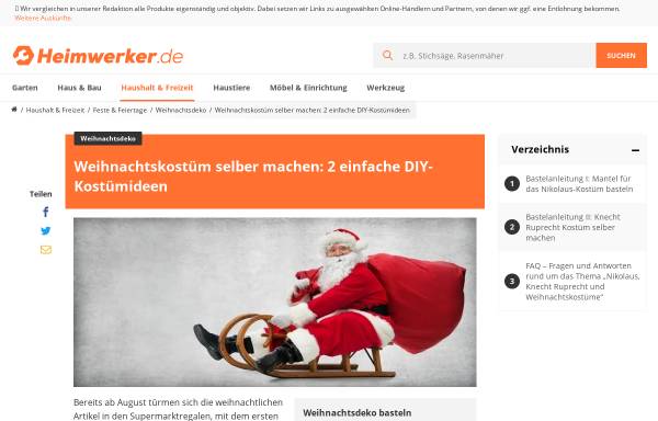 Nikolaus- und Weihnachtsmann-Kostüm selbst herstellen - Heimwerker.de