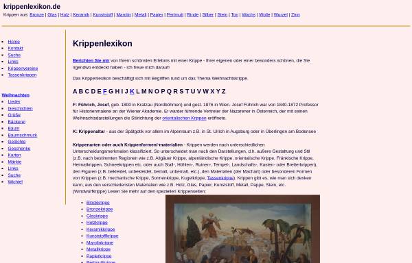 Vorschau von www.krippenlexikon.de, Krippenlexikon - DR Achim Schmidtmann