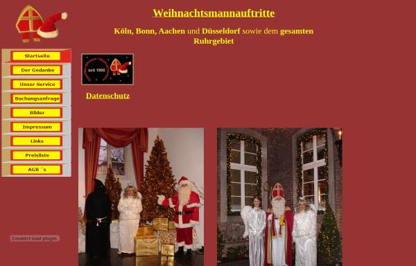 Vorschau von www.weihnachtsmannauftritt.de, Weihnachtsmannauftritte - Helmut Ehrbrecht
