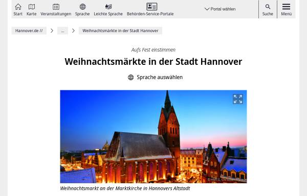 Hannover - Stadt Weihnachtsmärkte