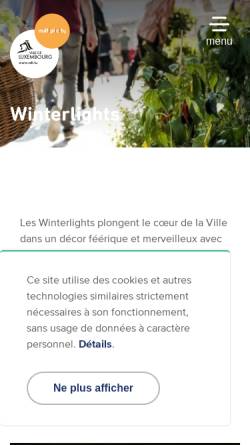 Vorschau der mobilen Webseite www.winterlights.lu, Luxembourg Stadt - Winterlights