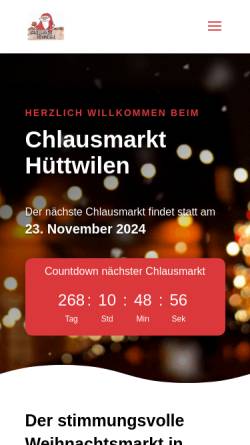Vorschau der mobilen Webseite www.chlausmarkt.ch, Hüttwilen (TG) - Chlausmarkt
