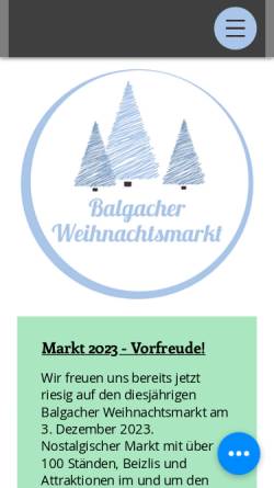Vorschau der mobilen Webseite www.balgacherweihnachtsmarkt.ch, Balgach (SG) - Balgacher Weihnachtsmarkt