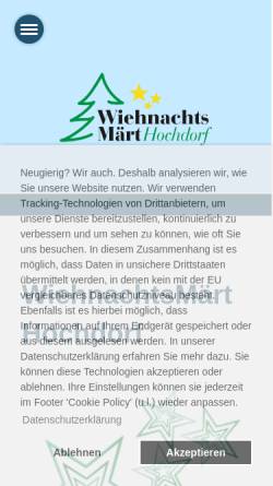 Vorschau der mobilen Webseite www.weihnachtsmarkt-hochdorf.ch, Hochdorf (LU) - Wiehnachts Märt