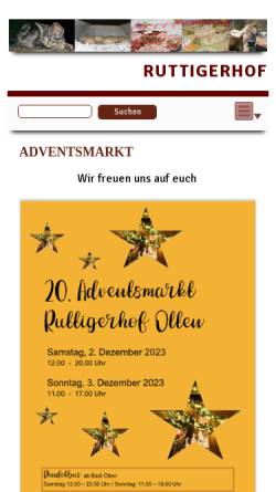 Vorschau der mobilen Webseite www.ruttigerhof.ch, Olten (SO) - Adventsmarkt auf dem Ruttigerhof