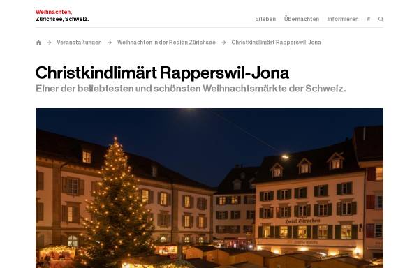 Vorschau von www.christkindlimaert.ch, Rapperswil-Jona (SG) - Christkindlimärt in der Altstadt, OK Christkindlimärt