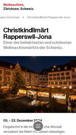 Vorschau der mobilen Webseite www.christkindlimaert.ch, Rapperswil-Jona (SG) - Christkindlimärt in der Altstadt, OK Christkindlimärt