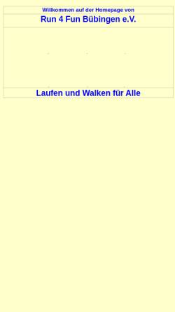 Vorschau der mobilen Webseite www.run4fun-buebingen.de, SV 09 Bübingen e.V. Run4fun