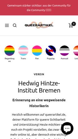 Vorschau der mobilen Webseite www.hhi-bremen.de, Hedwig Hintze-Institut Bremen