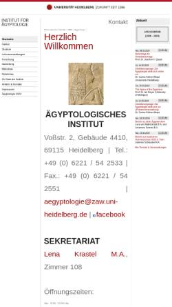 Vorschau der mobilen Webseite www.uni-heidelberg.de, Ägyptologische Institut der Uni Heidelberg