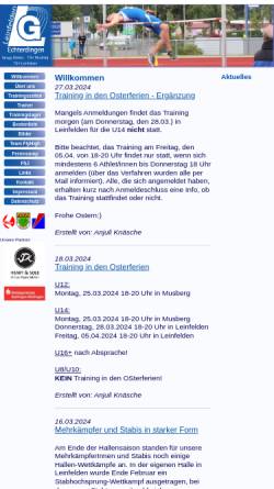 Vorschau der mobilen Webseite www.tsv-leinfelden-la.de, TSV Leinfelden e.V.