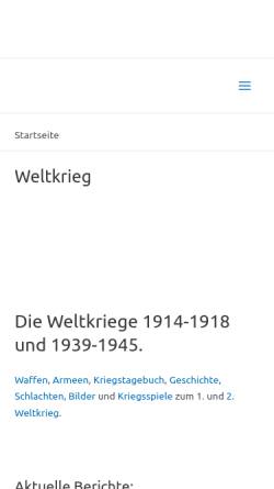 Vorschau der mobilen Webseite weltkrieg2.de, 2. Weltkrieg