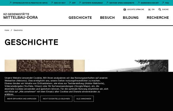 Vorschau von www.buchenwald.de, Stiftung Gedenkstatten Buchenwald und Mittelbau-Dora