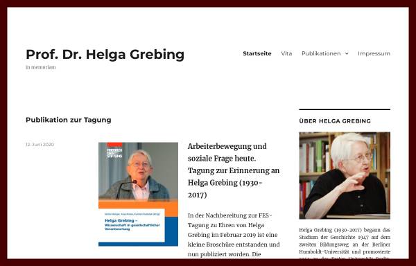 Vorschau von www.helgagrebing.de, Grebing, Prof. Dr. Helga