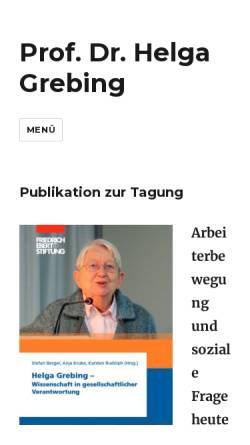 Vorschau der mobilen Webseite www.helgagrebing.de, Grebing, Prof. Dr. Helga