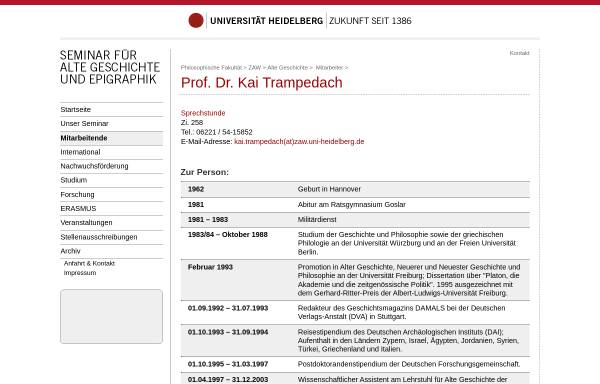 Vorschau von www.uni-heidelberg.de, Trampedach, Prof. Dr. Kai