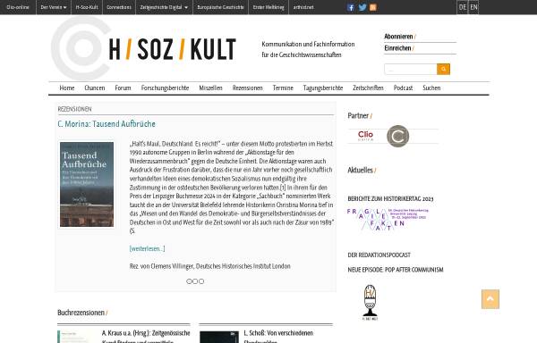 Vorschau von www.hsozkult.de, H-Soz-Kult