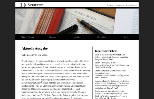 Vorschau von www.skriptum-geschichte.de, Skriptum