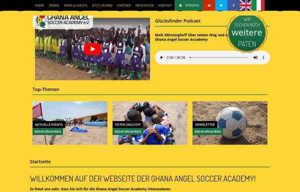 Vorschau von www.ghana-angel.de, Ghana Angel Soccer Academy