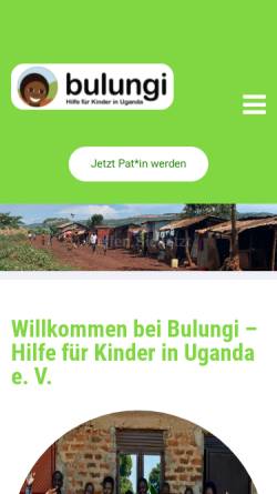 Vorschau der mobilen Webseite www.bulungi.de, Bulungi - Hilfe für Kinder in Uganda e.V.