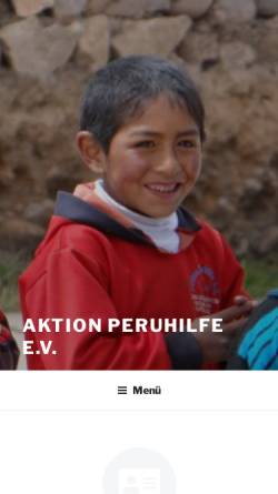 Vorschau der mobilen Webseite aktionperuhilfe.de, Aktion Peruhilfe e.V.