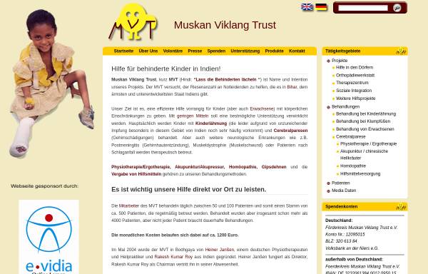Vorschau von www.spendenhilfe-indien.de, Muskan Viklang Trust