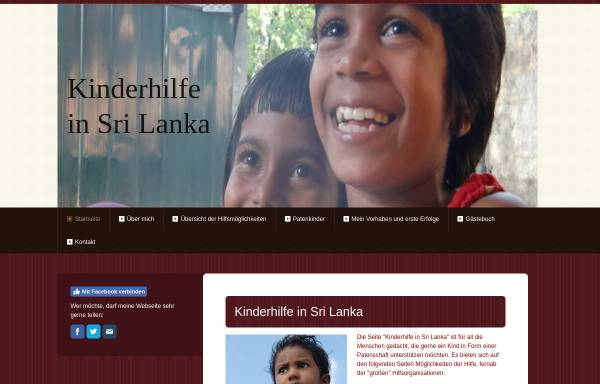 Vorschau von kinderhilfe-sri-lanka.jimdo.com, Kinderhilfe Sri Lanka