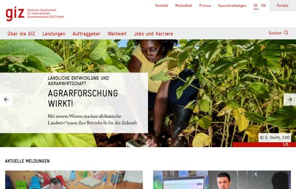 Vorschau von www.giz.de, Deutsche Gesellschaft für Internationale Zusammenarbeit (GIZ) GmbH