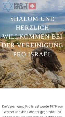 Vorschau der mobilen Webseite www.proisrael.ch, Pro Israel