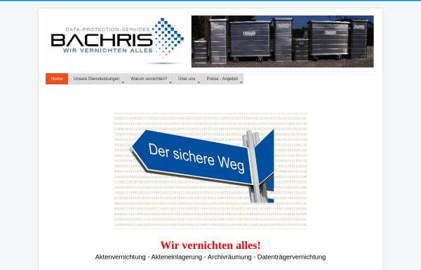 Vorschau von www.bachris.at, Bachris data-protection-services - Bachl KG