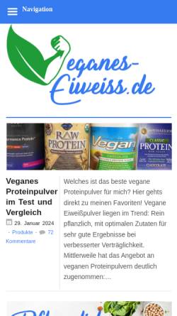 Vorschau der mobilen Webseite veganes-eiweiss.de, Veganes-Eiweiss.de