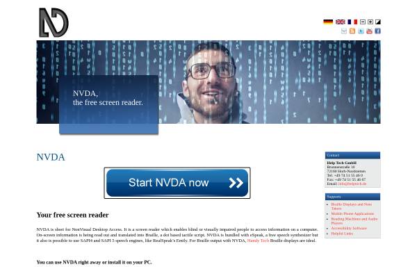Vorschau von nvda.handytech.de, NVDA - der freie ScreenReader