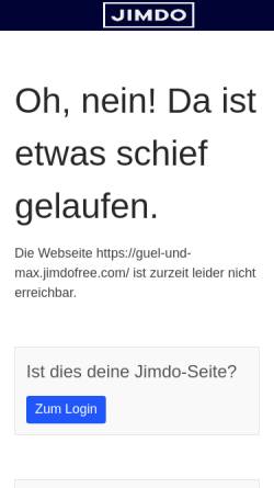 Vorschau der mobilen Webseite guel-und-max.jimdo.com, Gül und Max vom Störblick