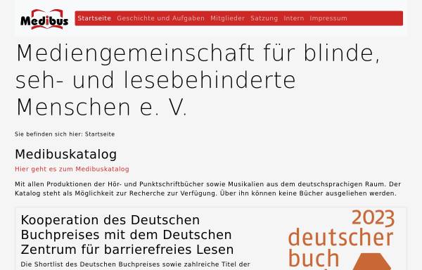 Vorschau von www.medibus.info, Mediengemeinschaft für blinde und sehbehinderte Menschen e.V.