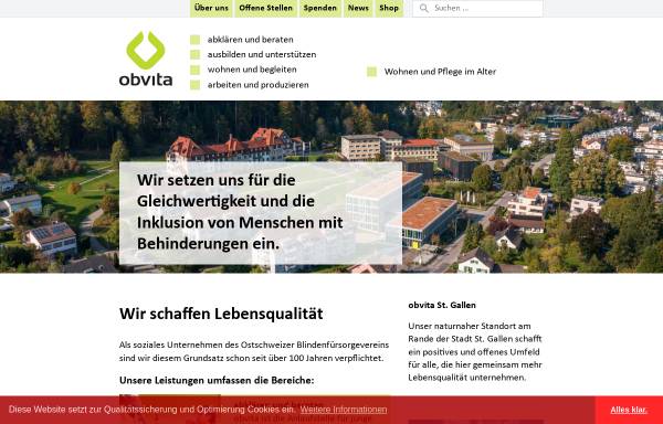 Obvita Ostschweizerischer Blindenfürsorgeverein (OBV)