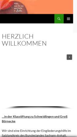 Vorschau der mobilen Webseite www.klusstiftung.de, Katharinenschule