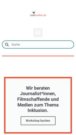 Vorschau der mobilen Webseite leidmedien.de, Leidmedien.de