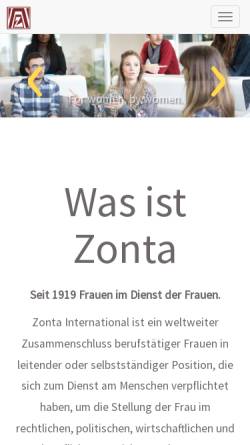 Vorschau der mobilen Webseite www.zontabz.org, Zonta Club Bozen