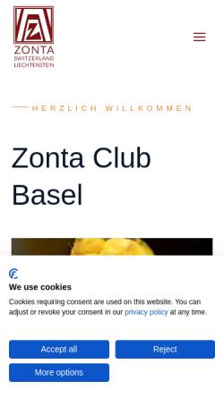 Vorschau der mobilen Webseite basel.zonta.ch, Zonta Club Basel