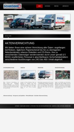 Vorschau der mobilen Webseite www.schroeder-aktenvernichtung.de, Roland Schröder