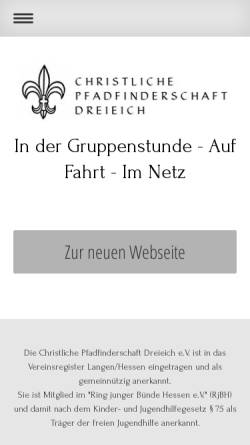 Vorschau der mobilen Webseite cp-dreieich.jimdo.com, Christliche Pfadfinderschaft Dreieich