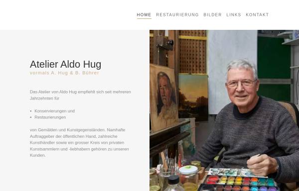 Vorschau von www.aldo-hug.ch, Atelier Aldo Hug