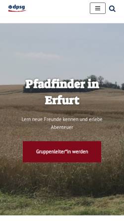Vorschau der mobilen Webseite www.pfadfinder-erfurt.de, DPSG Erfurt