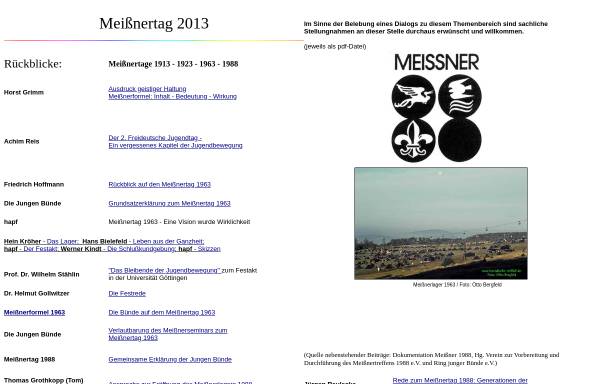 Vorschau von www.kulturinitiative-lebendig-leben.de, Beiträge zum Thema Meißner 2013