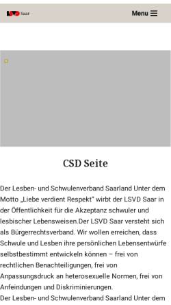 Vorschau der mobilen Webseite saar.lsvd.de, CSD SaarLorLux