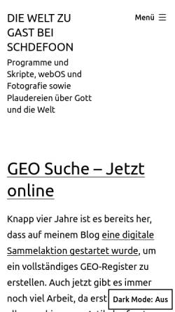 Vorschau der mobilen Webseite www.schdefoon.de, Schdefoon.de