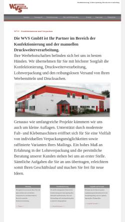 Vorschau der mobilen Webseite www.wvs-gmbh.de, WVS GmbH